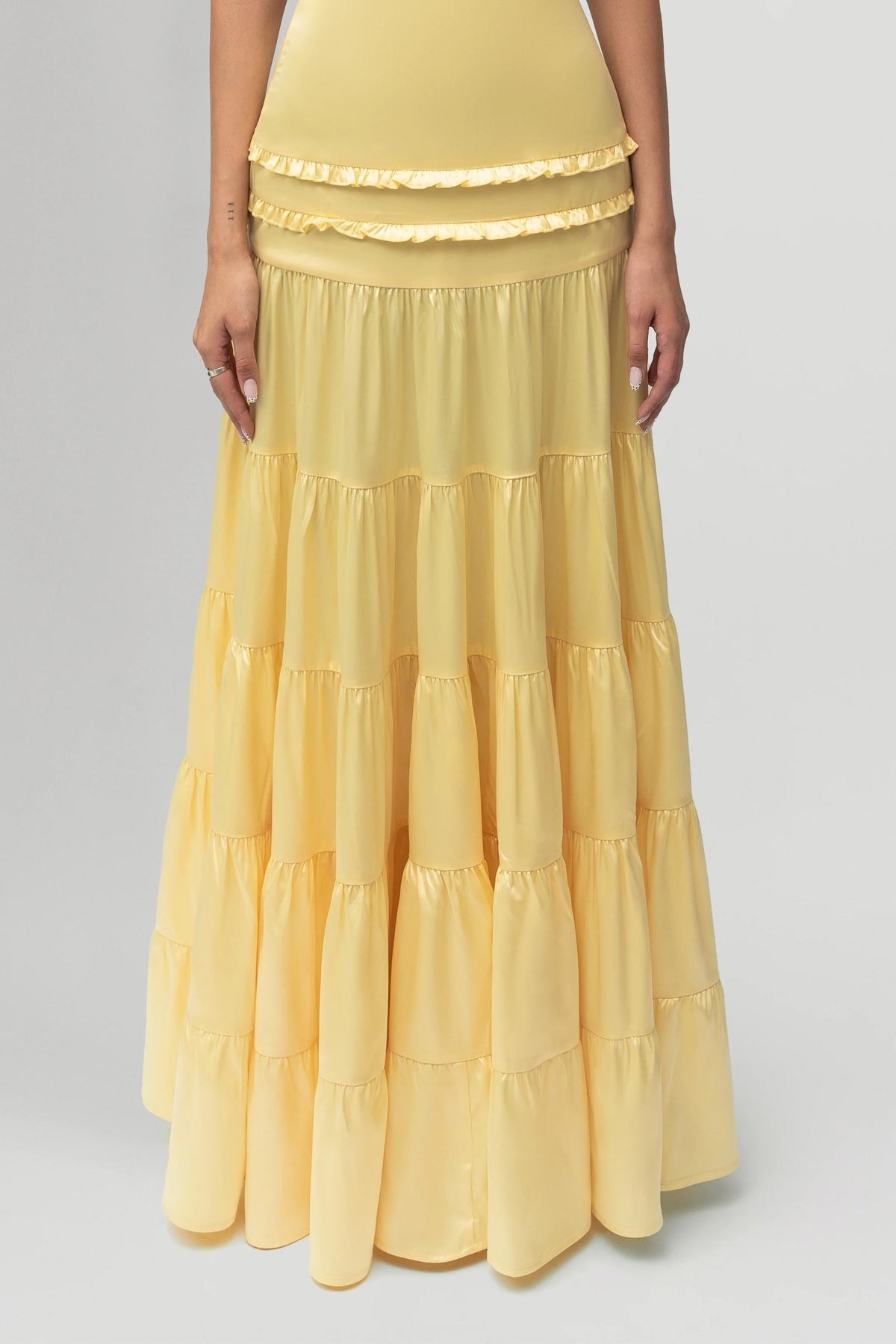 Athena Open-Back Pleated Maxi-Length Dress