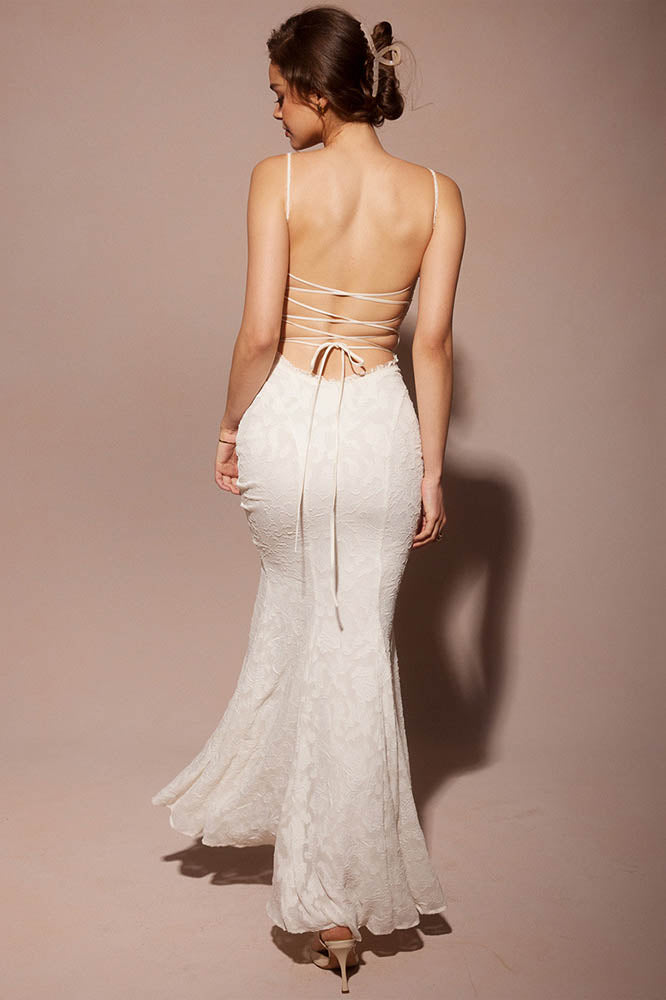 Tied Allure - Open-Back Slim Dress