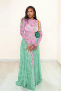 Fun Lobster Print Flowy Maxi-Length Dress