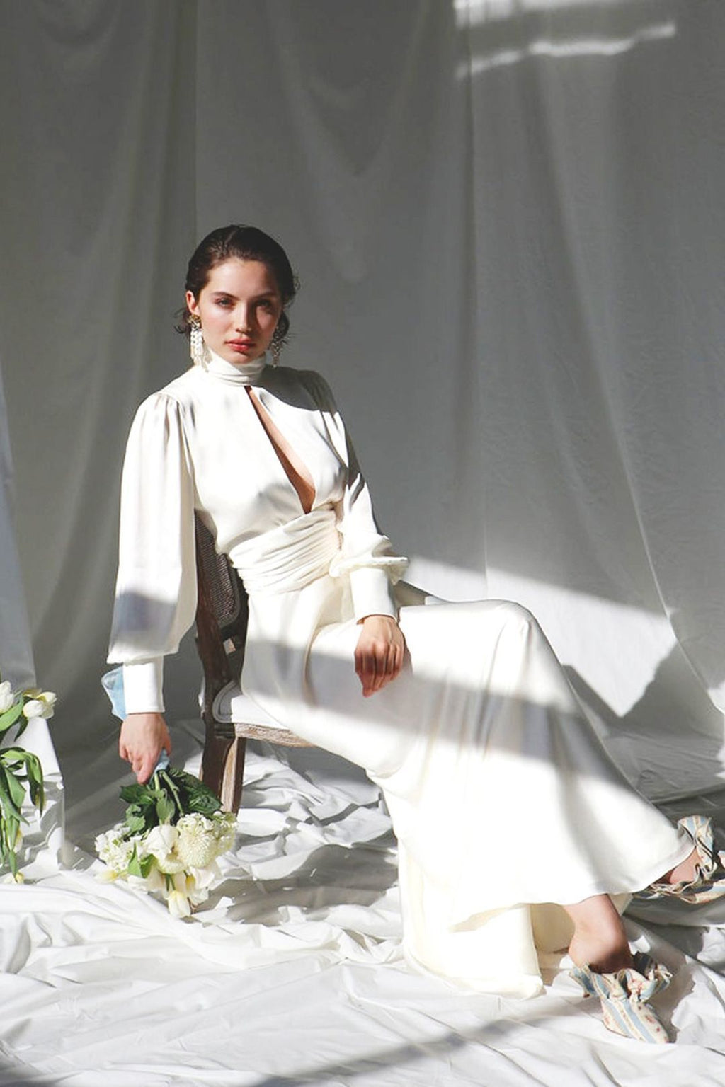 Modern Galaxy White Evening Gown