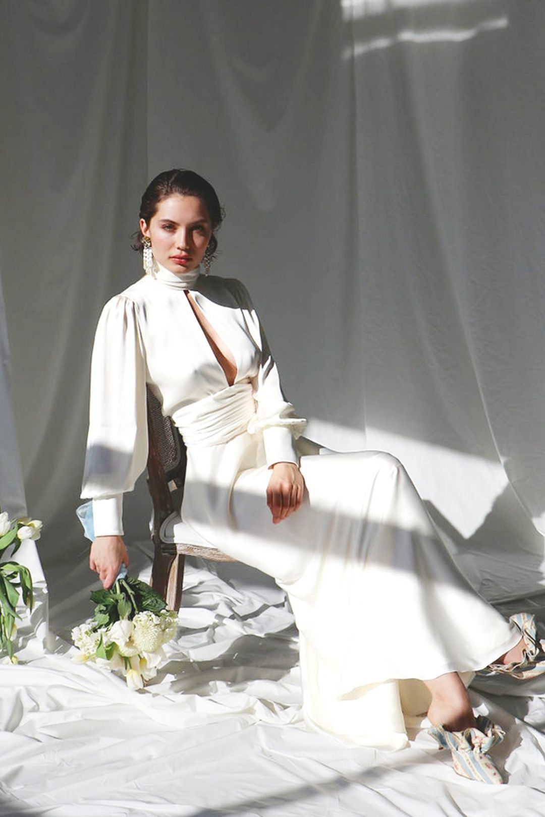 Modern Galaxy White Evening Gown