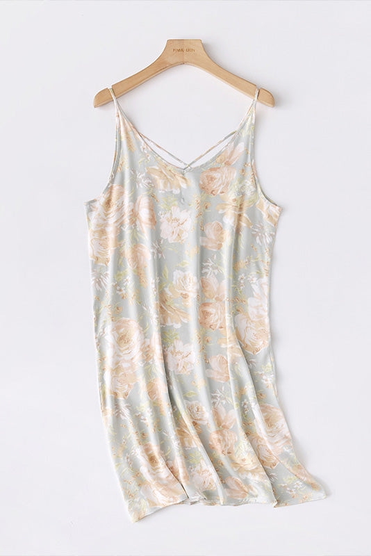 Patterned Cross-Back Cami Dress