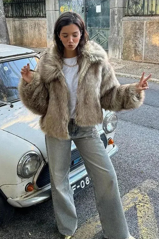 Modern Stylish Faux Leather Jacket