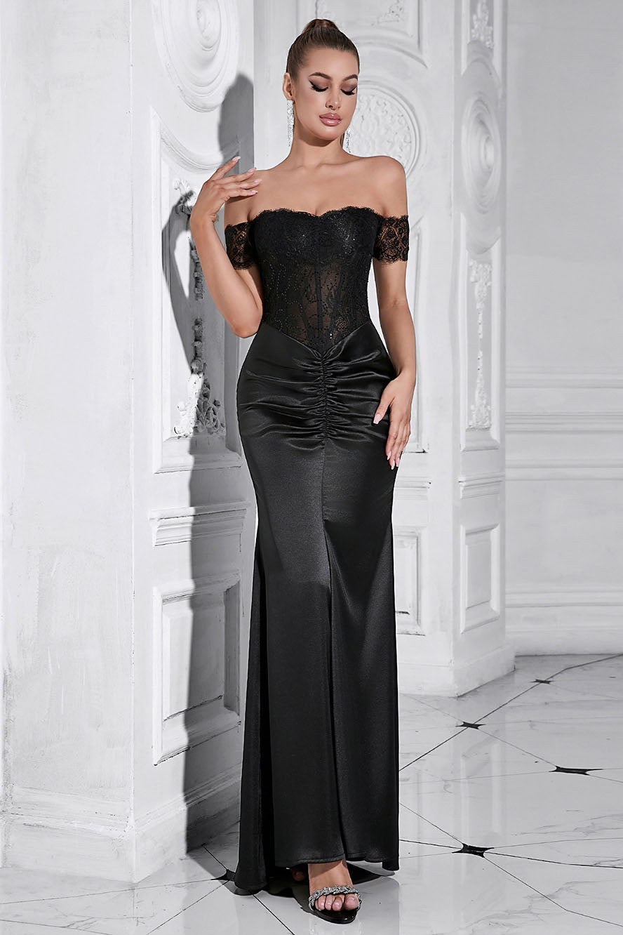 Refined Off-Shoulder Mermaid Gown