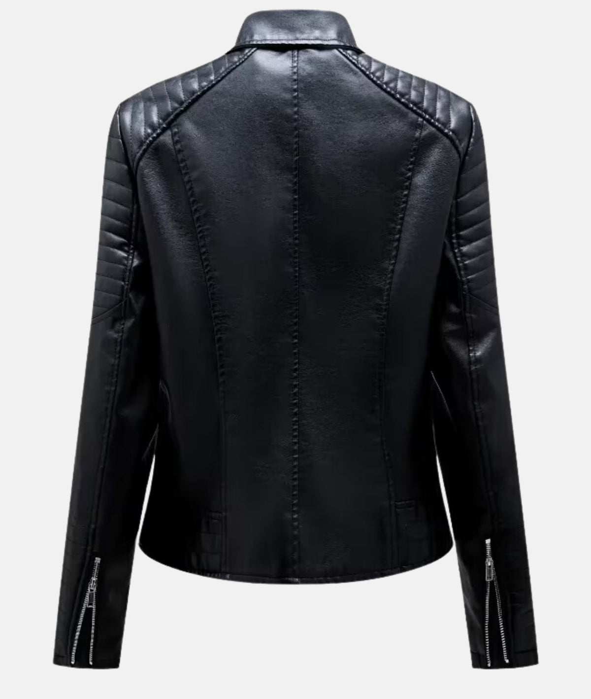 Leather Biker Jacket without a Hood