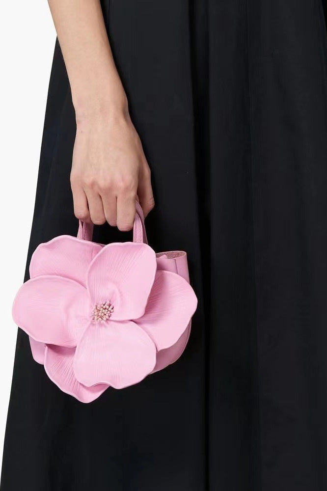 Flower PU Leather Handbag