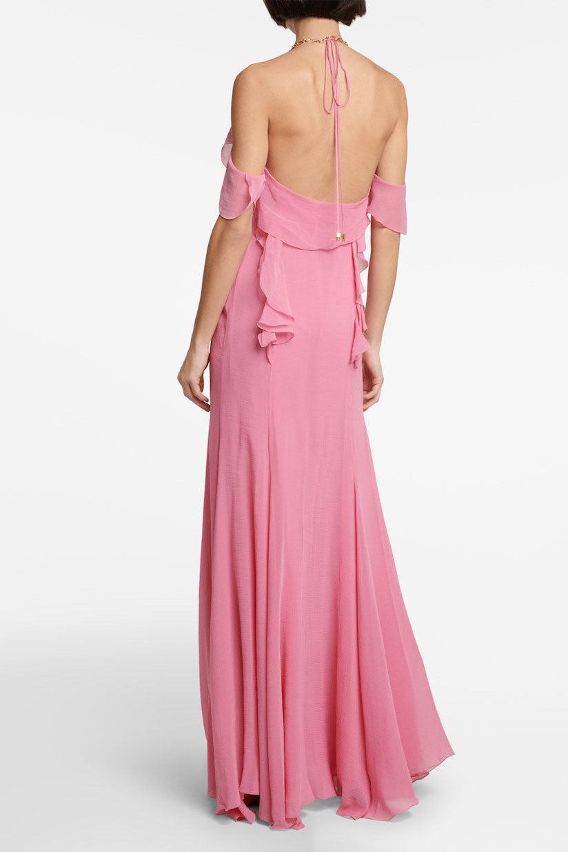 Pink Mist Rose Maxi-Length Dress