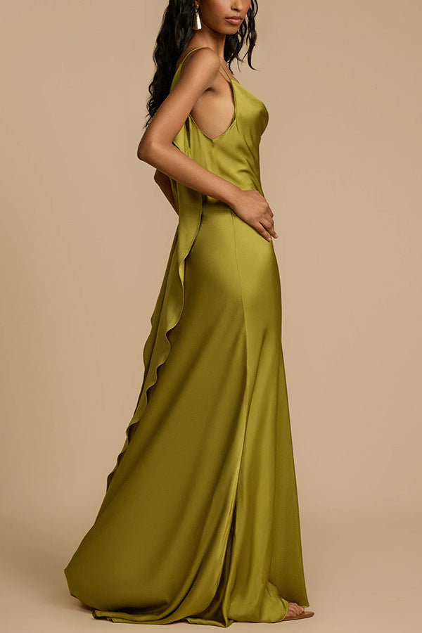Whispers of the Sea - Resort Halter Maxi-Length Dress