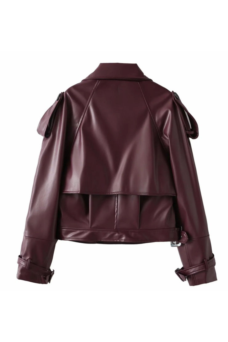 Modern British Moto Cropped Leather Jacket