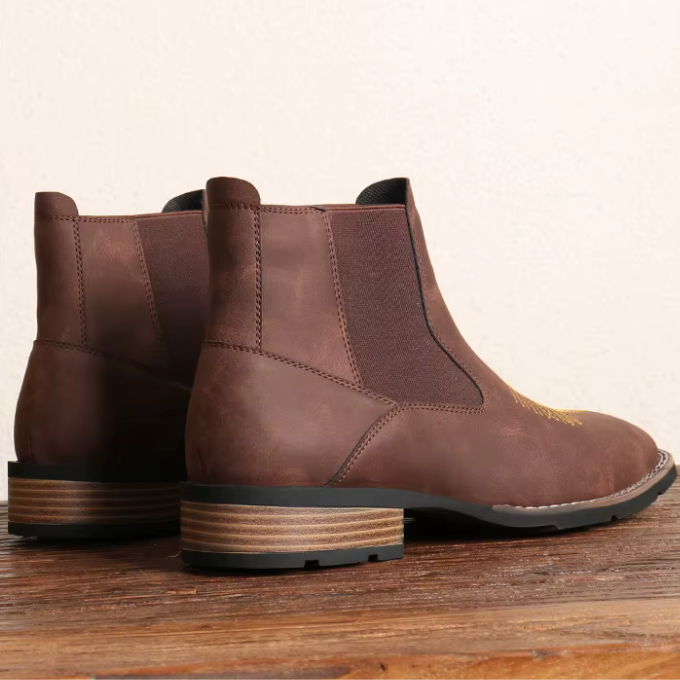 Chelsea Boots with Stacked Heel