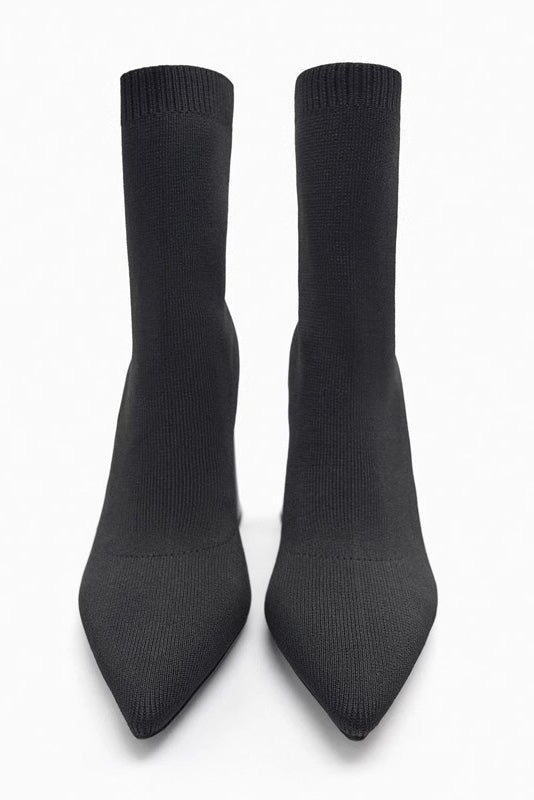Retro Elastic Socks Ankle Boots