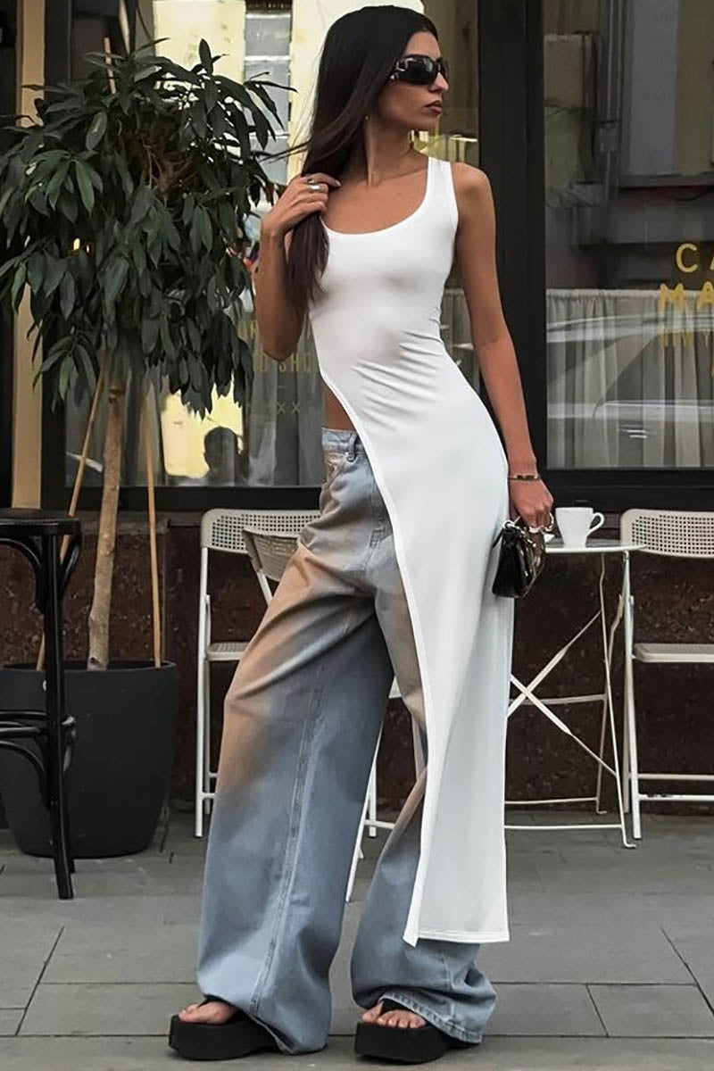 Urban Muse Slit Fitted Dress