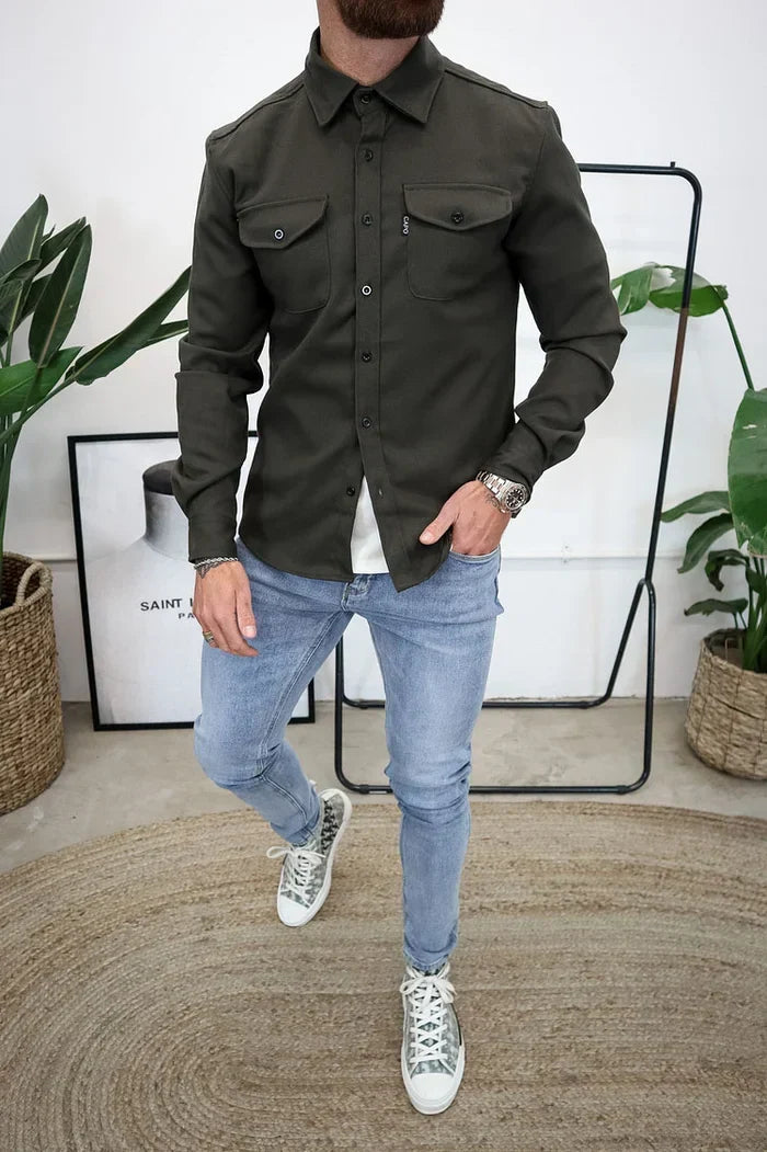 Shirt Jacket with Button Front