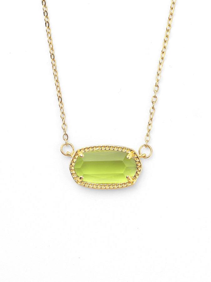 Statement Oval Birthstone Pendant Necklace