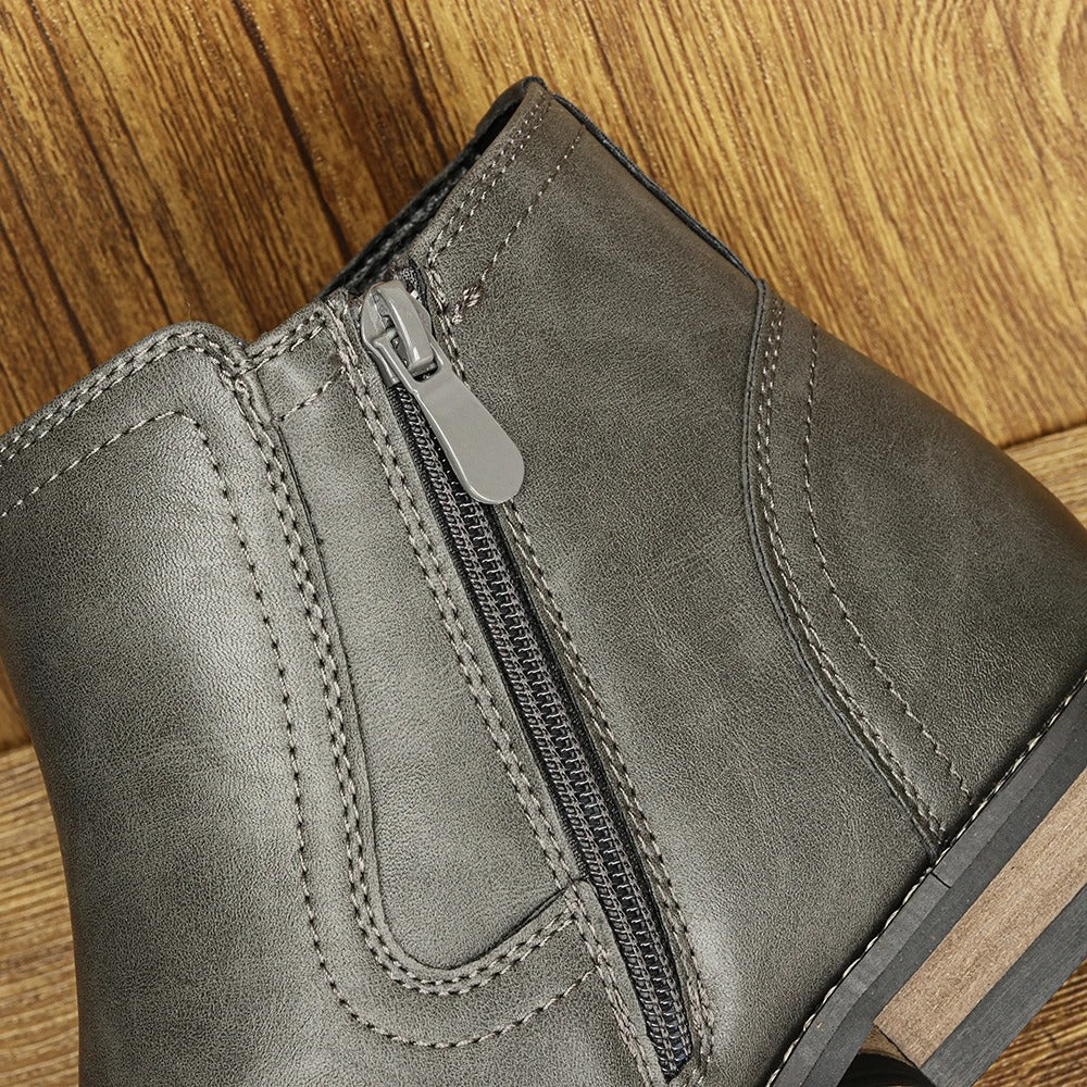 Chelsea Boots with Cap-Toe Detail