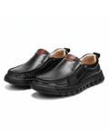 Leather Loafers with Precision Stitching