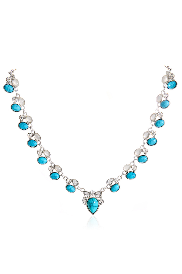 Women's Boho Loop Turquoise Necklace