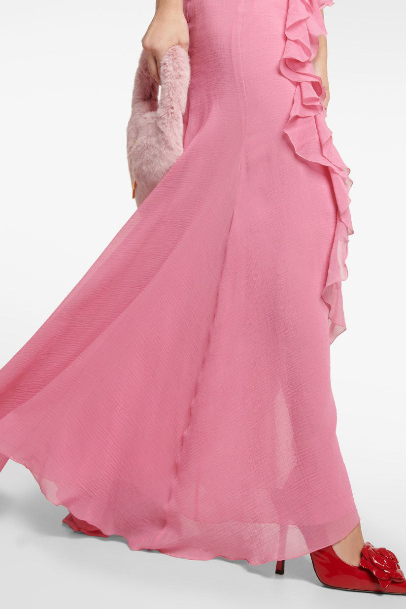 Pink Mist Rose Maxi-Length Dress