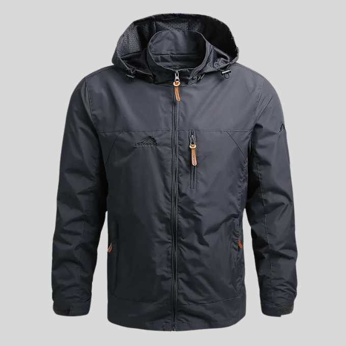 Water-Resistant Jacket with Zip Front