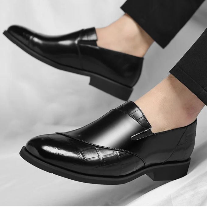 Casual Polished Leather Loafers
