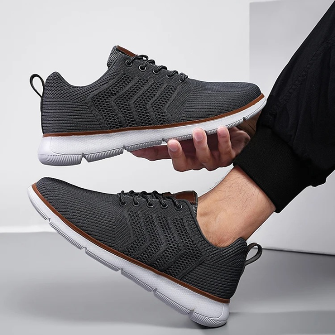 Mesh Knit Sneakers with Reinforced Stitching