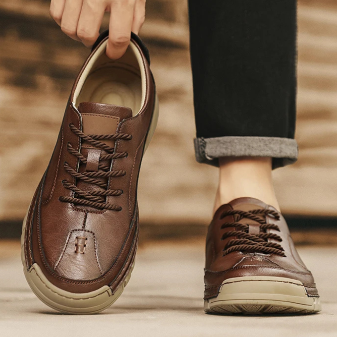 Full-Grain Leather Shoes with Precision Stitching