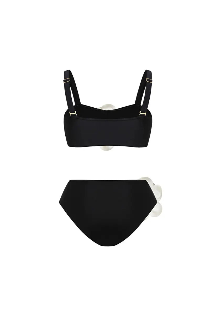 Halter 3D Flower Sexy Two-Piece Bikini