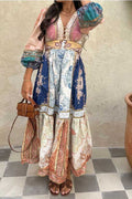 Modern Retro Print Ethnic Style Dress