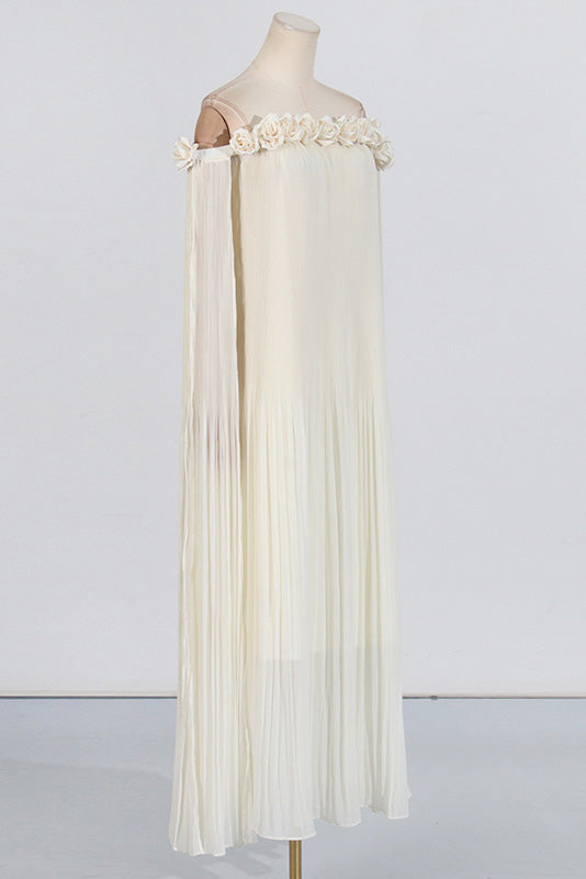3D Flower Maxi-Length Dress