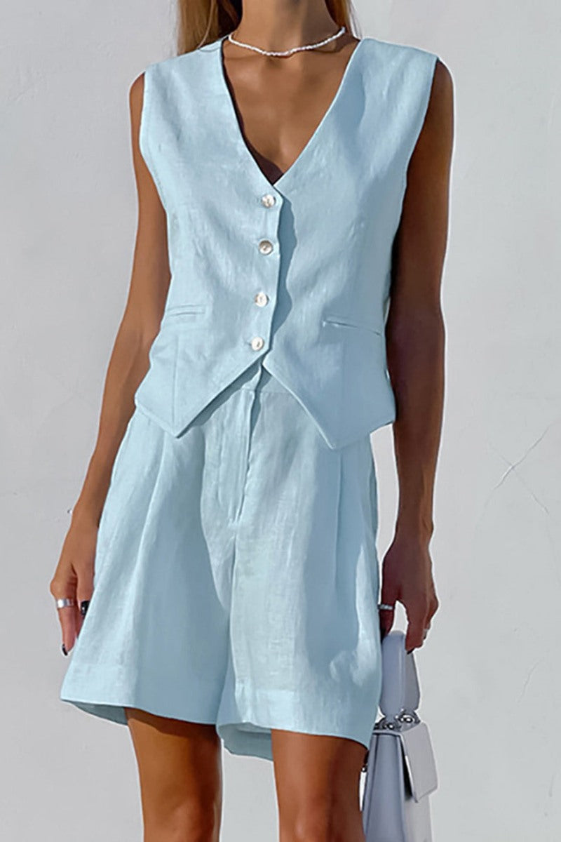 Coordinated Paros Cover Up Two Piece Shorts Set