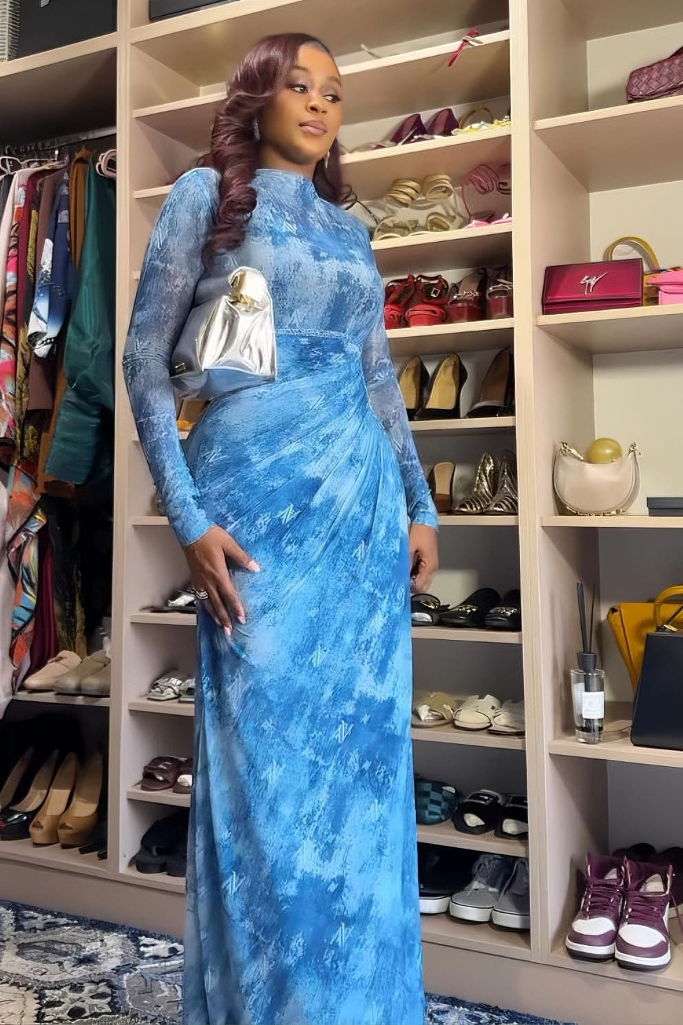 Arctic Dye Luxury Maxi-Length Dress