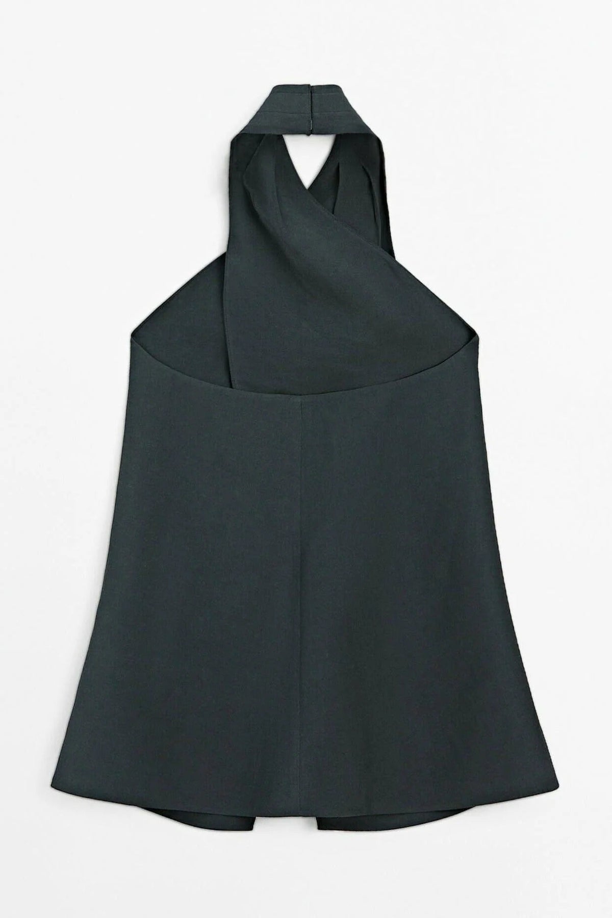 Modern Halter Neck Back Neckline Top - Blue