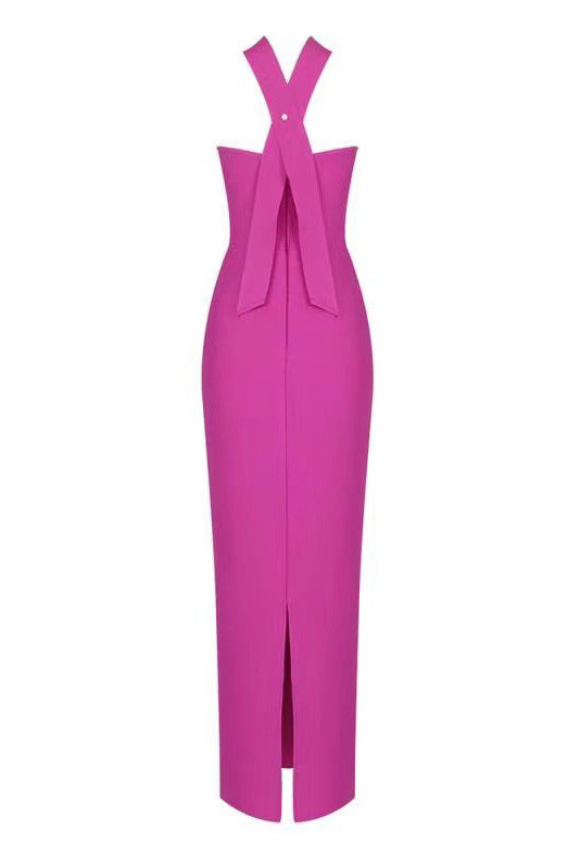 Holly Maxi-Length Dress - Rose Red
