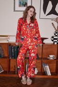 Coordinated Orange Dessert Pajama Set