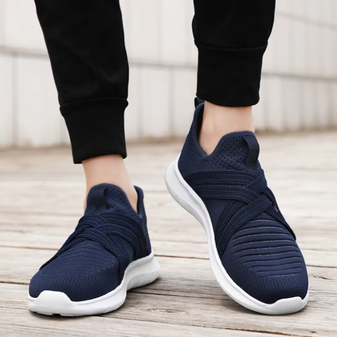 Knit Slip-On Shoes with Cushioned Sole