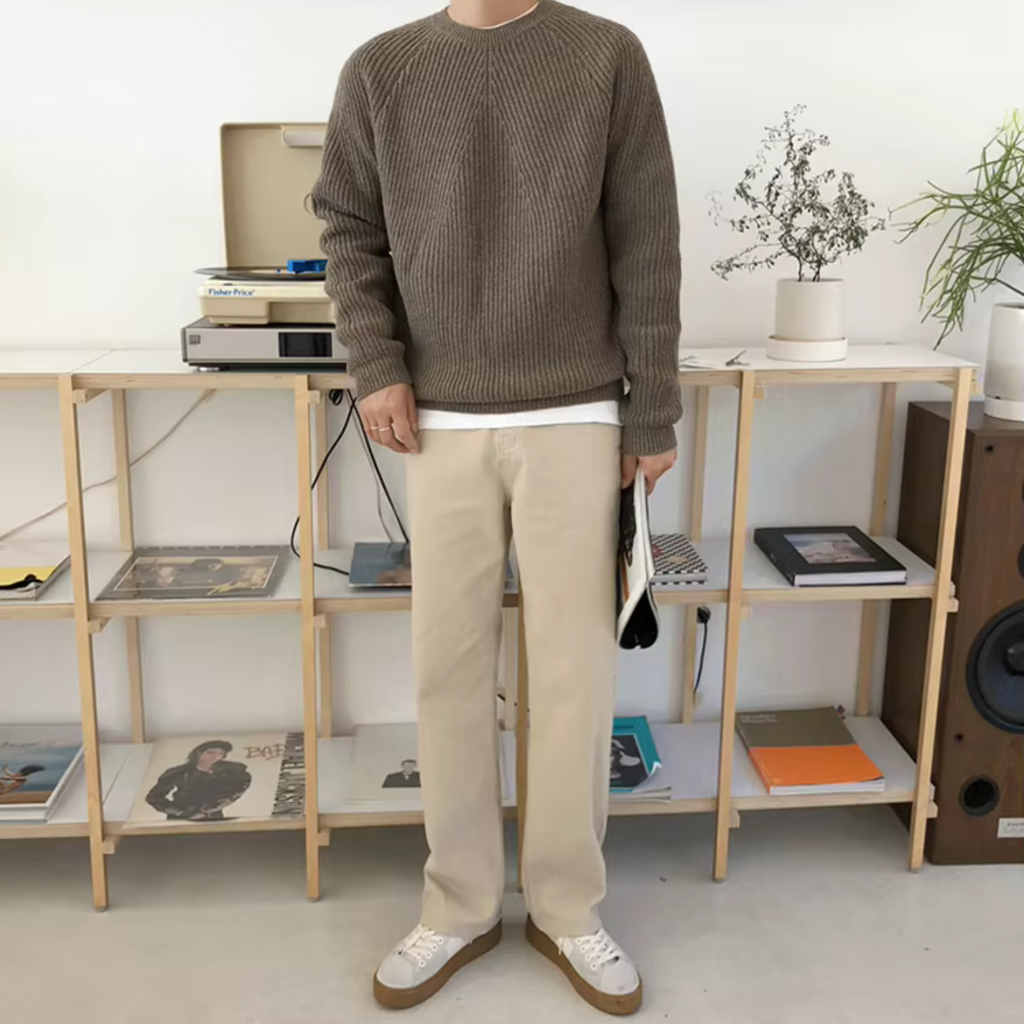 Breathable Wool Blend Sweater with Lightweight Feel