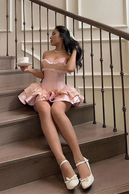 Princess Celebrity Party Mini-Length Dress