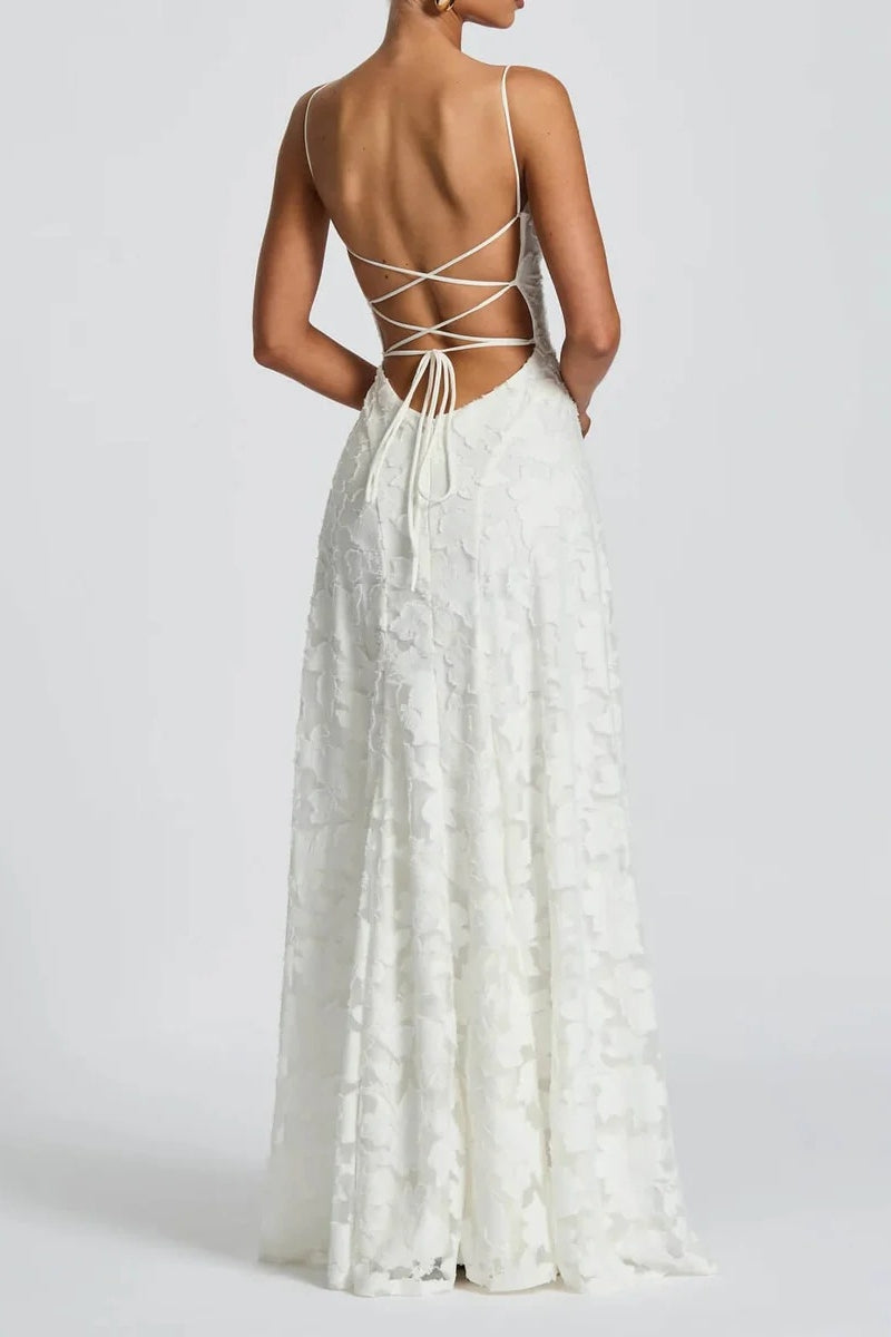 Jacquard Maxi-Length Dress