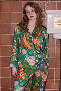 Coordinated Green Forest Garden Pajama Set