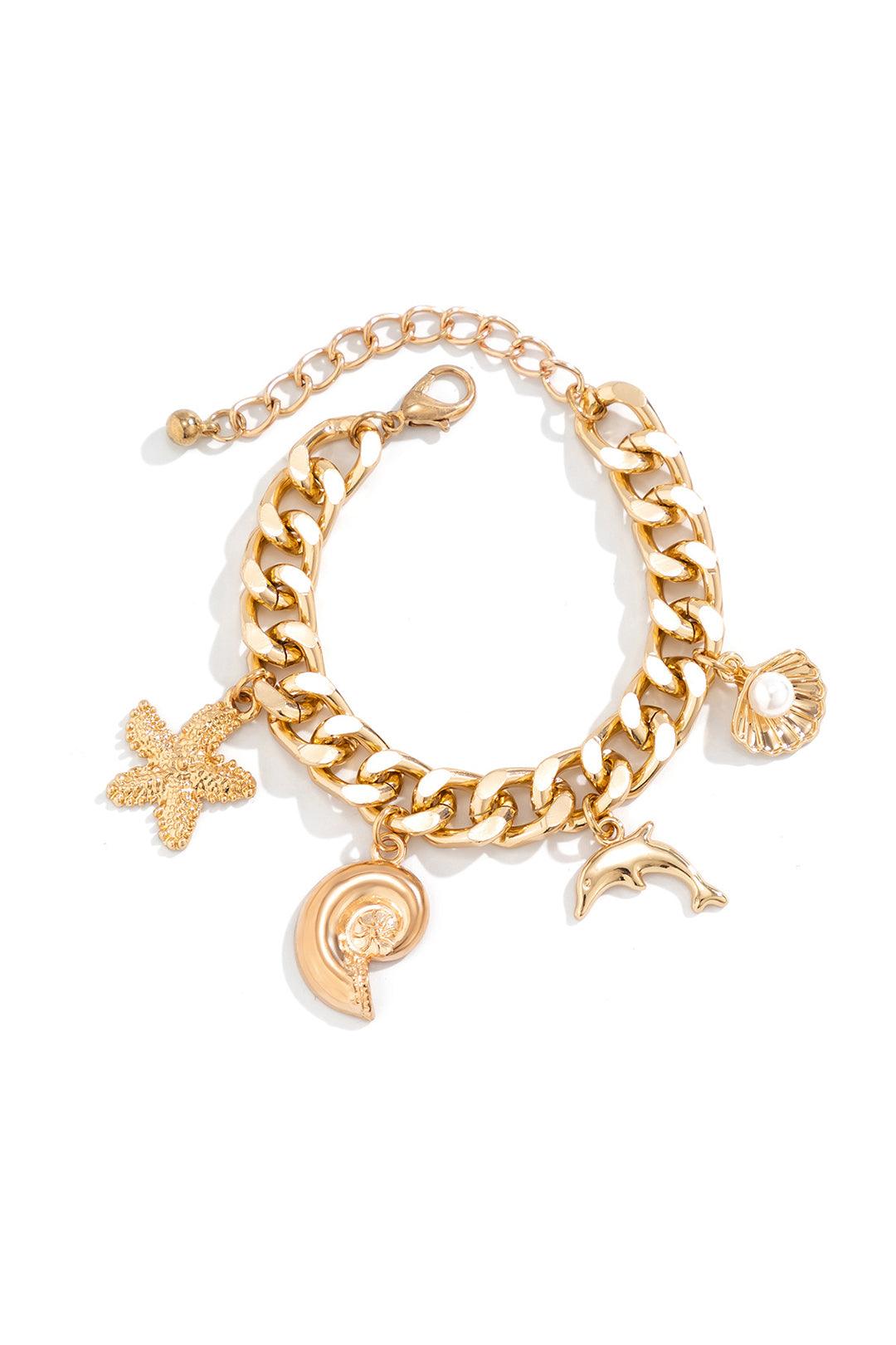Statement Ocean-themed Pendant Bracelet