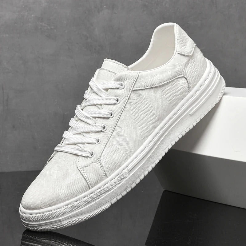 Cowhide Leather Sneakers with All-Day Comfort