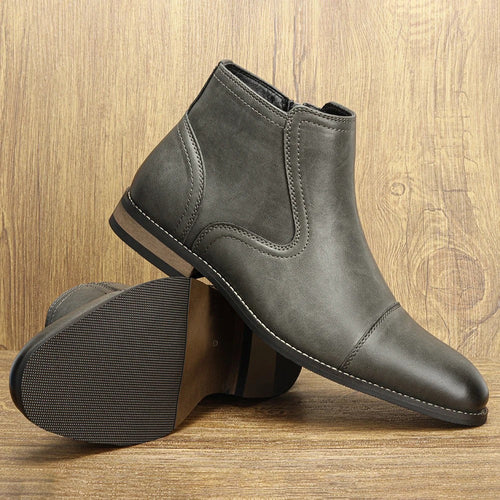 Chelsea Boots with Cap-Toe Detail