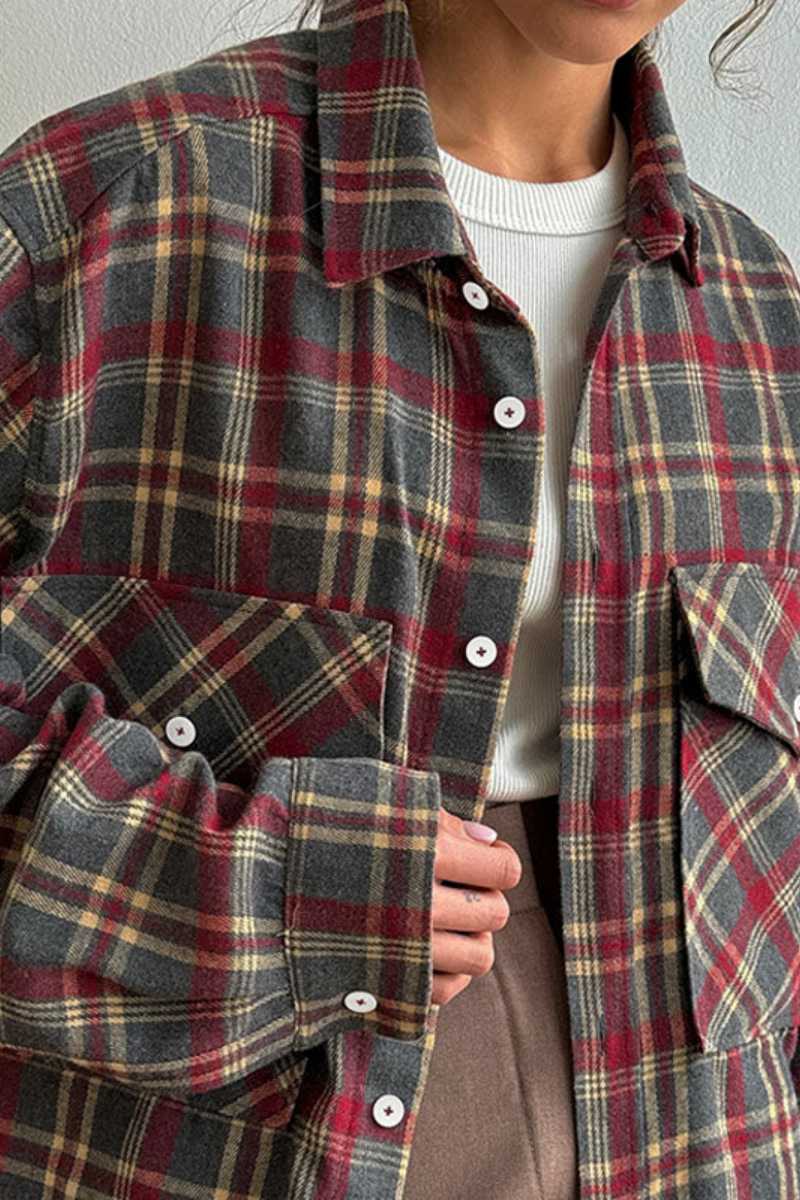 Retro Loose Relaxed Plaid Shirt