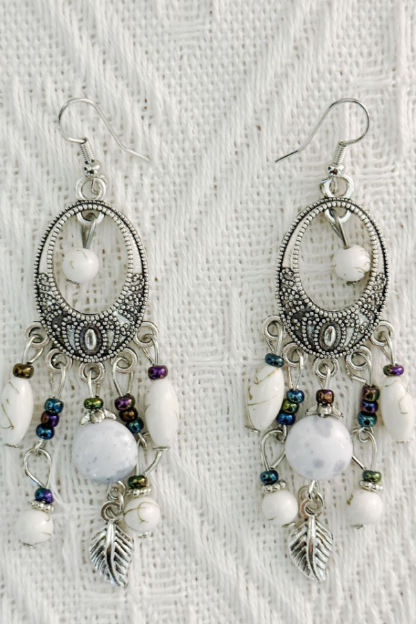 Statement Long Fringe Earrings Turquoise Alloy Women's Decorative Earrings