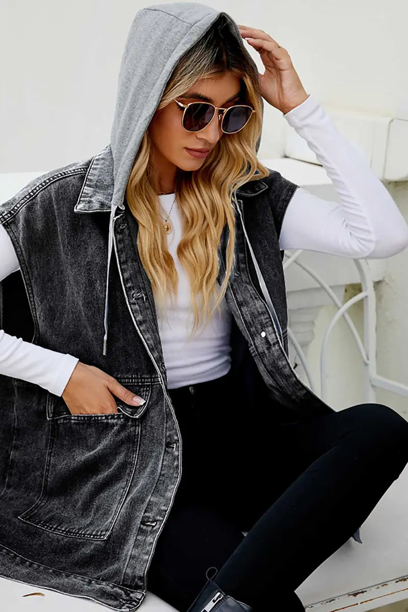Cropped, Lightweight Denim Vest