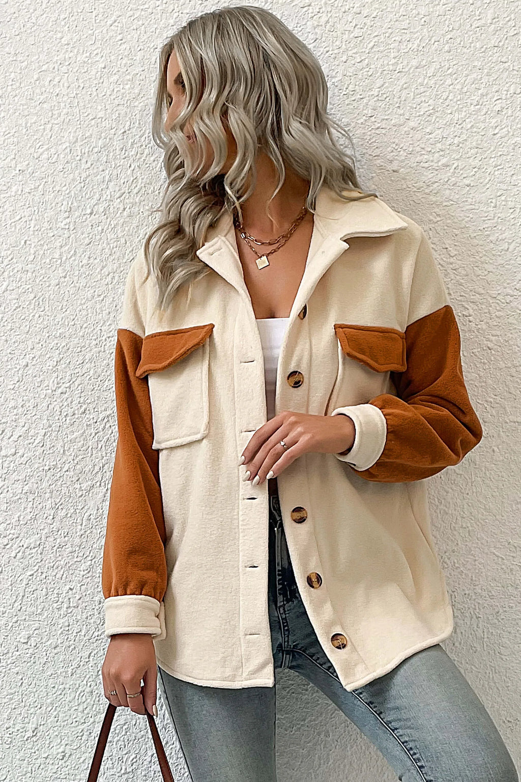 Modern Down To Cuddle Cozy Shacket - Cream