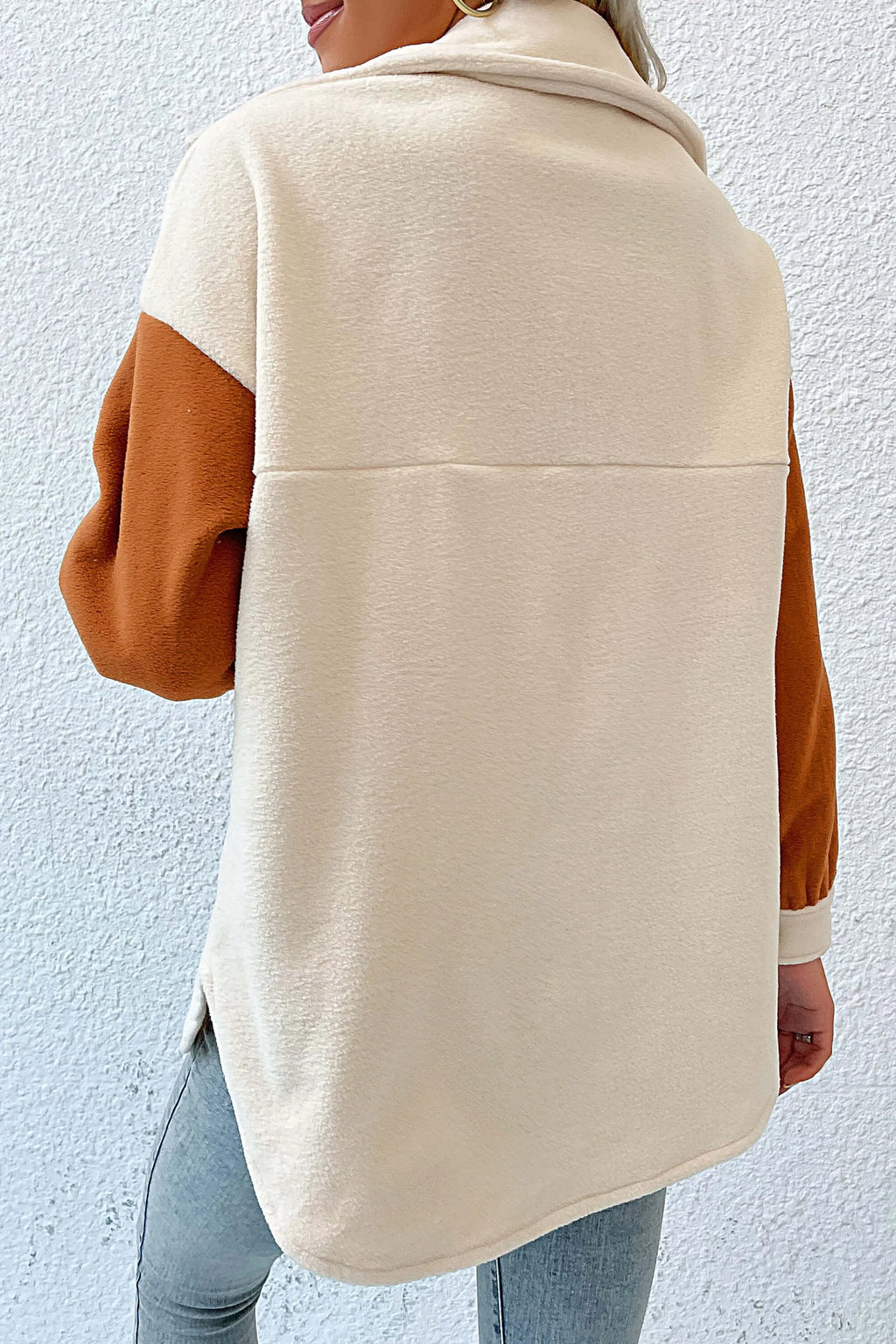 Modern Down To Cuddle Cozy Shacket - Cream