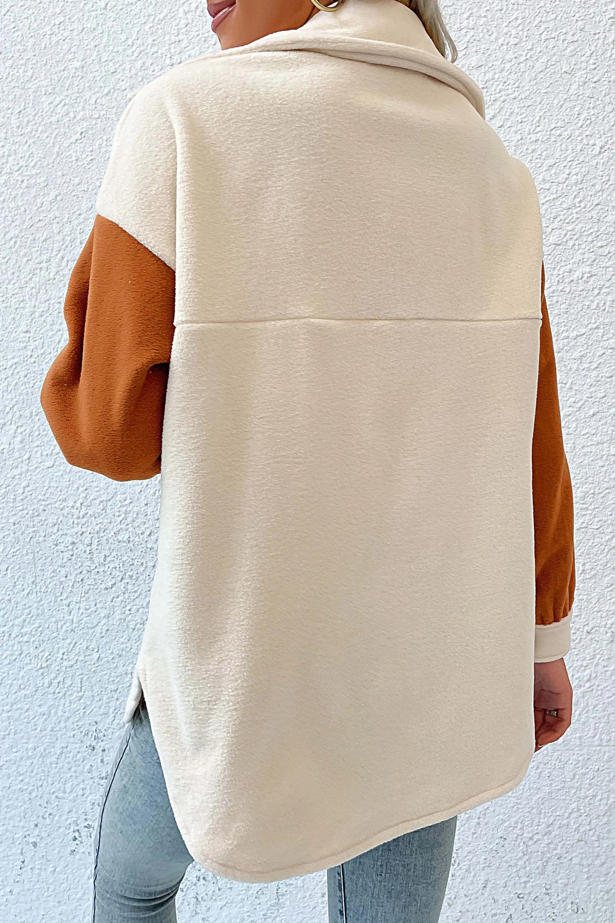 Modern Down To Cuddle Cozy Shacket - Cream