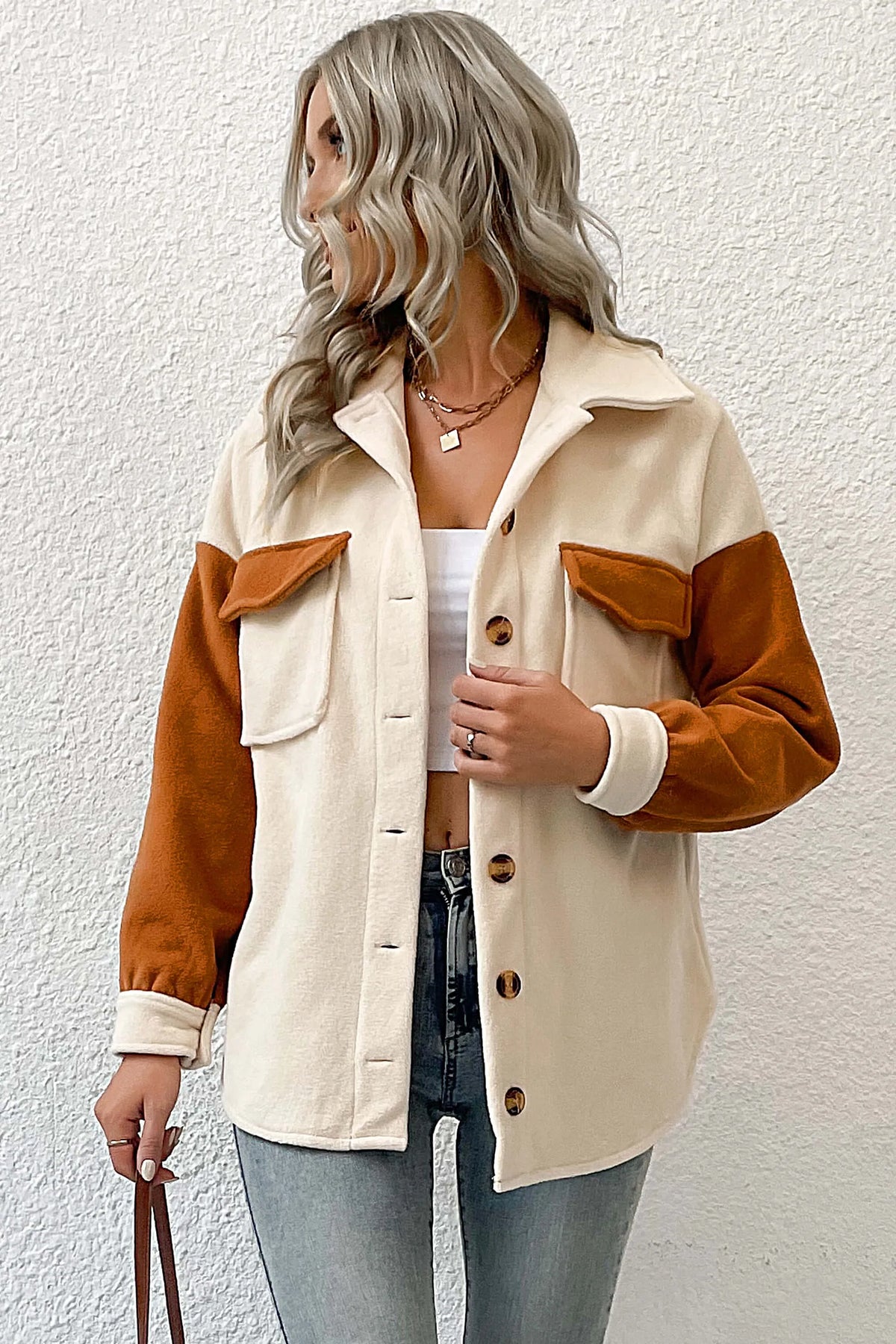 Modern Down To Cuddle Cozy Shacket - Cream