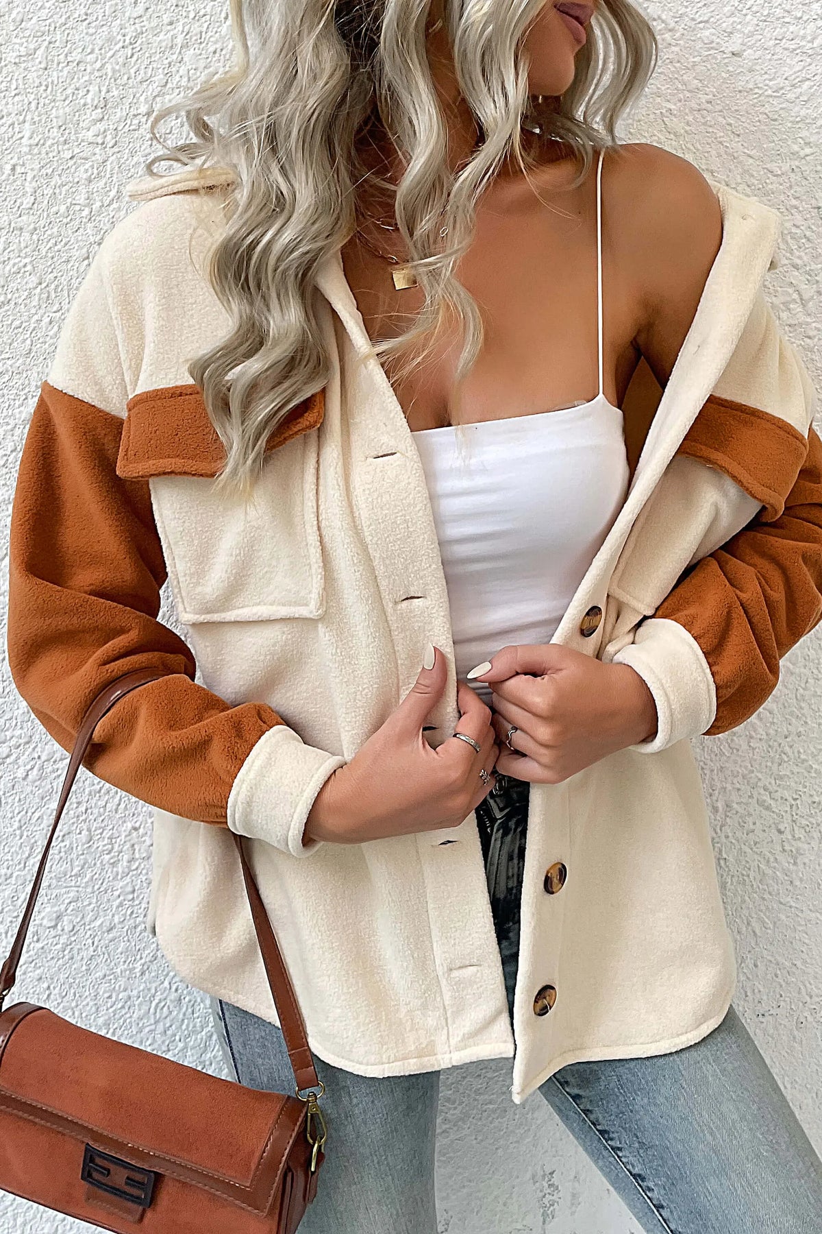 Modern Down To Cuddle Cozy Shacket - Cream